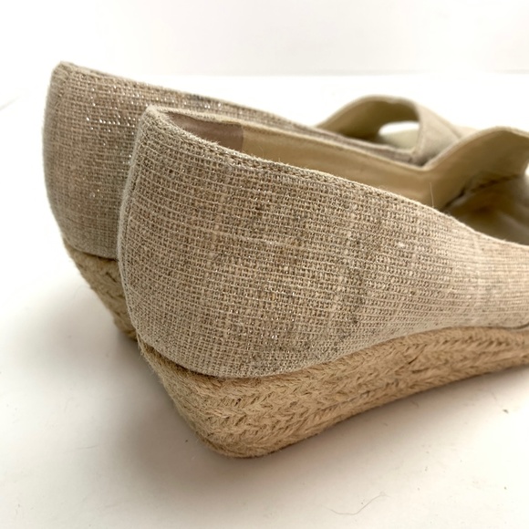 ELLEN TRACY KANDI Peep Toe Espadrille Shoes sz 9 - Picture 3 of 16